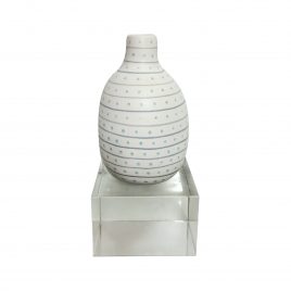 Ceramic dotty stripe blue w/ Crystal Base
