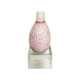 Pinkky Ceramic Vase w/ Crystal Base