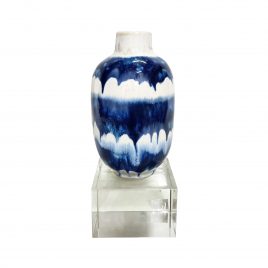 Blue Dip Ceramic w/ Crystal Base