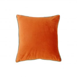 Carrot Velvet Throw Pillow