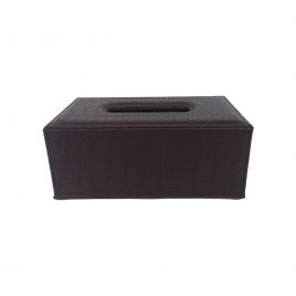 Leather Tissue Box (Dark Chocolate)