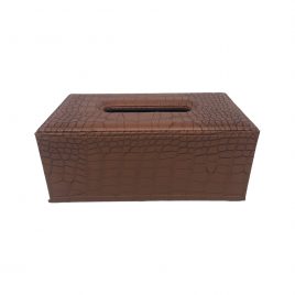 Leather Tissue Box (Cinnemon)