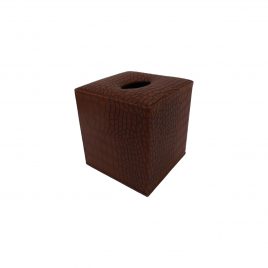 Leather Tissue Box (small) (Cinnemon)