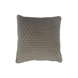Taupe Velvet Textured Pillow