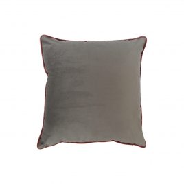 Shark Gray Velvet Throw Pillow