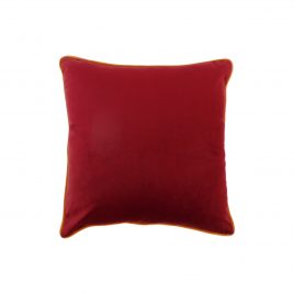 Berry Red Velvet Throw Pillow