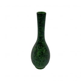 Blue Splash on Green Ceramic Vase (Vintage Collection)