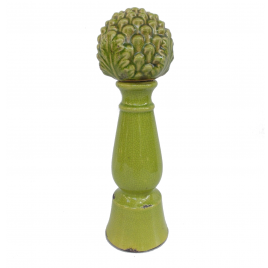 Green ceramic ornament