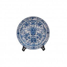 Blue & White Ceramic Plate