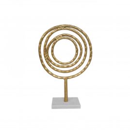 Gold Nickle Ring on Marble base