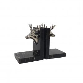 Silver horse bookend