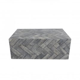 Grey Bone Retangular Box