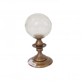 Glass Sphere with Bronze Base (Large)