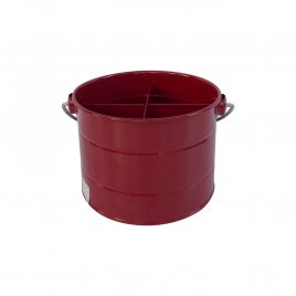Tin Utility Storage Bucket (Red)