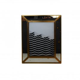 Antique Mirror Frame with Gold Trim (L)