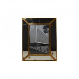 Antique Mirror Frame with Gold Trim (S)