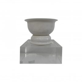 White miniature ceramic vase