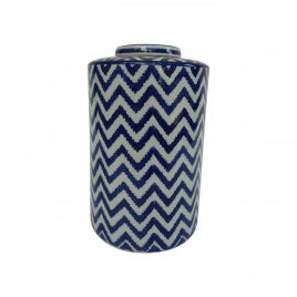 Zigzag pattern Ceramic Ginger Jar (L)