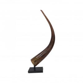 Horn Glass with Stand Color: Brown