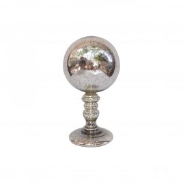Silver Vintage Glass Sphere (Large)