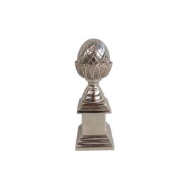 Artichoke sculpture in silver finish