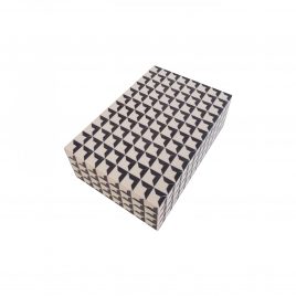 Black & White Resin Retangular Box