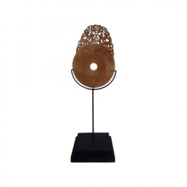 Stone disc coin with stand (M)
