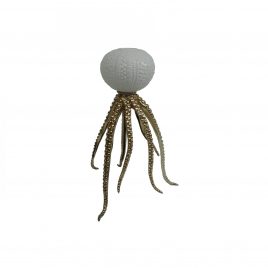White Jellyfish Ceramic Candle Holder