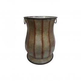 French Rustic Metal Planter (L)