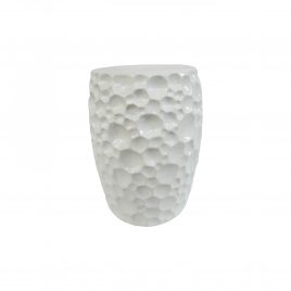 Baby Blue Chiseled ceramic Garden stool