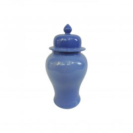 Navy Blue Chinese Ceramic Lidded Jar (small)