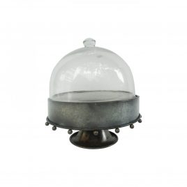 Knox Pedestal Plate with Glass Dome