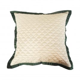 Quilted Pillow with Green Trim