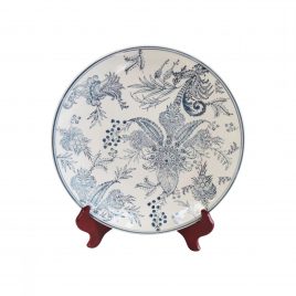 Blue and White Ceramic Plate