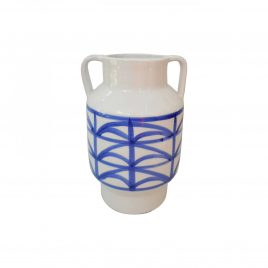 Navy Blue Retro Ceramic Vase (Small)