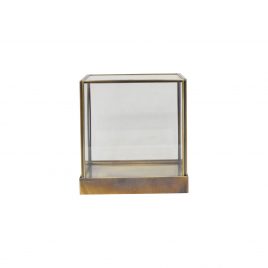 Glass Candle Holder with Gold Edges