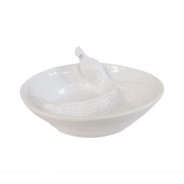 White Ceramic Candy Dish