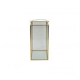Hurricane Glass Candle Holder (Gold)
