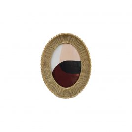 Gold Woven Rope Oval Frame