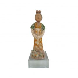 Ceramic Chinese Lady Doll with Crystal Base