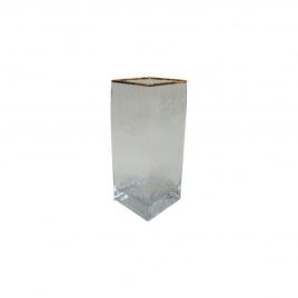 Golden Trim Glass Vase