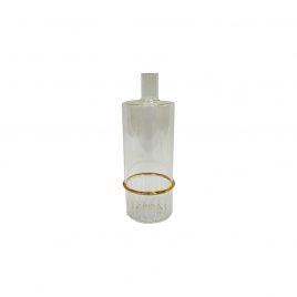 Golden Trim Glass Vase