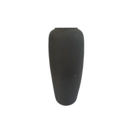 Dark Grey Textured Ceramic Vase
