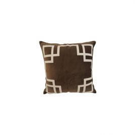 Velvet Geometric Embroidery (Brown)