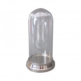Glass Dome with silver base (Medium)