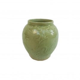 Celadon glazed ceramic vase