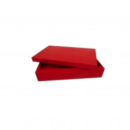 Rectangular Red Jewelry Box with Red Insert