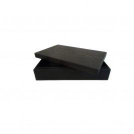 Rectangular Black Jewelry Box with Black Insert