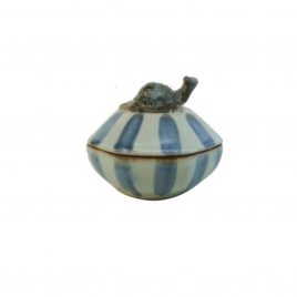 Turtle Stripe Decagon Ceramic Jewelry Box