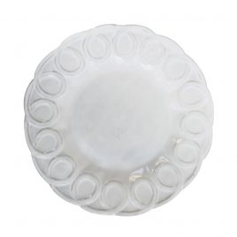 Italian White Ceramic Salad Plate